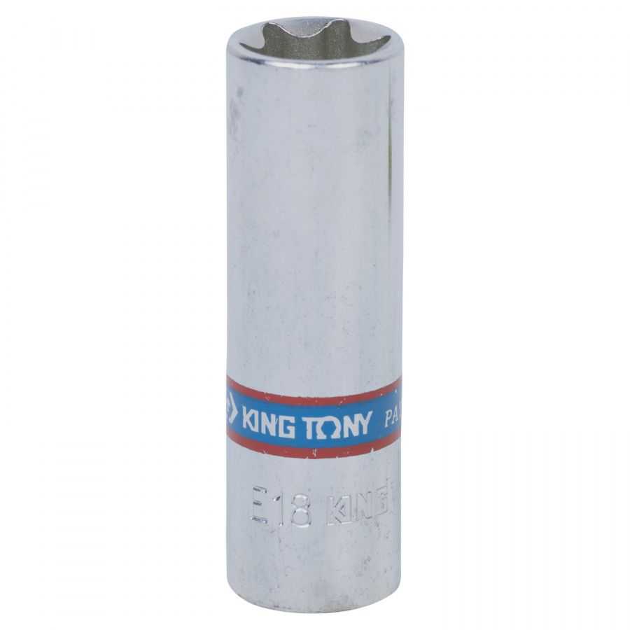 Головка торцевая TORX Е-стандарт 3/8", Е18, L = 63 мм KING TONY 327518M Торцевые головки E-типа (TORX) фото, изображение